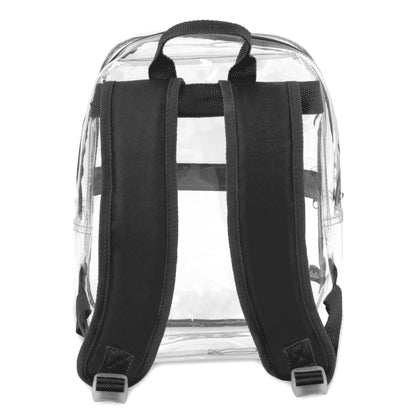 WilJackSports Clear Stadium Approved Backpack, Heavy Duty Waterproof Transparent Backpack for Sports, Travel, Gym and School