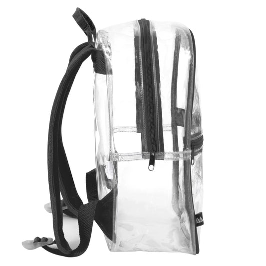 WilJackSports Clear Stadium Approved Backpack, Heavy Duty Waterproof Transparent Backpack for Sports, Travel, Gym and School
